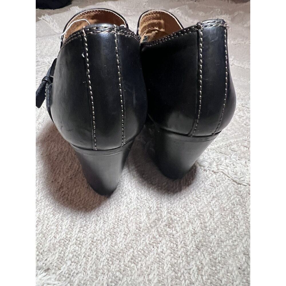 Sofft Size 8.5 M NELL Black Leather Ankle Boots Women Shoes Buckle Zipper Heels - Picture 5 of 8